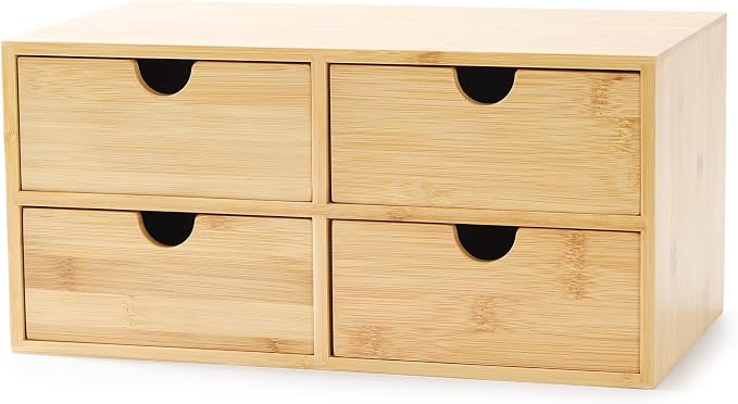 Wisuce Bamboo Desk Drawer Organizer, Desktop Organizer by Wisuce