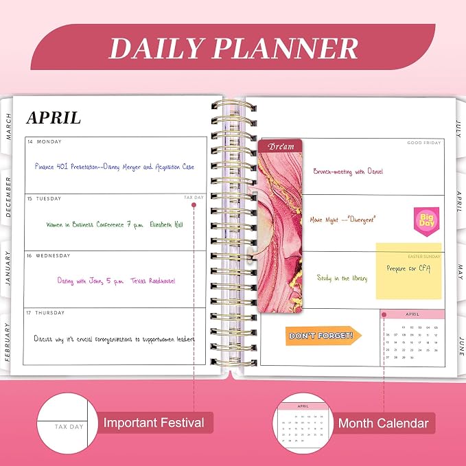 Planner 2026-2027, 18 Months Large Academic Daily Weekly Monthly Planner - Image 6