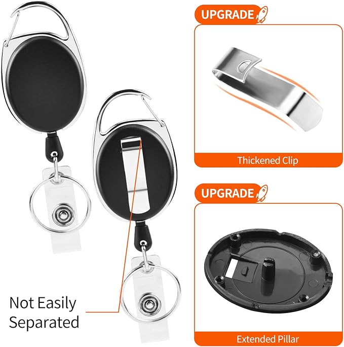 5 Pack ID Badge Holder, Badge Holder Retractable Clip - Image 3