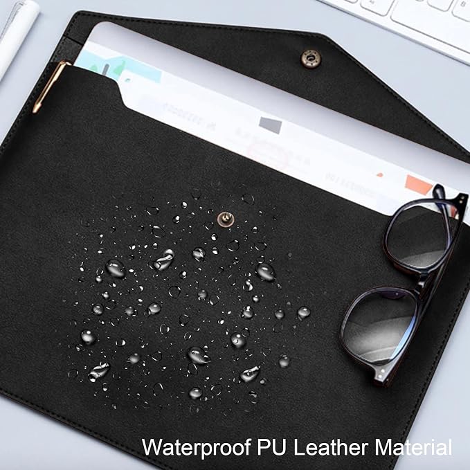 VANRA 1 Piece PU Leather File Folders A4 Document Holder File Envelope - Image 8