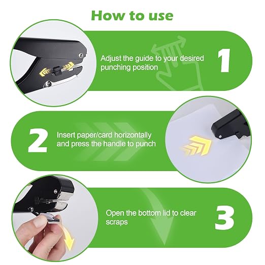 Heavy-Duty Slot Punch, Handheld Badge Hole Puncher, All Metal ID Card Puncher - Image 7