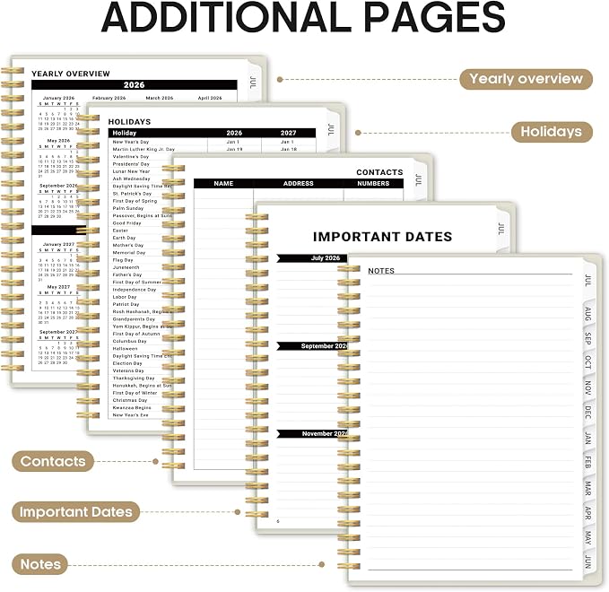 Planner 2026-2027, 8.5" x 11" Weekly and Monthly Academic Year Planner Calendar - Image 5