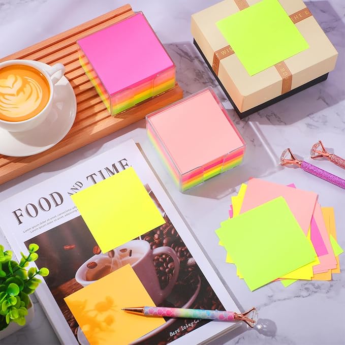 Resurhang 1000 Pieces Small Note Pad 3.4 Inch x 3.4 Inch Square Memo Cube - Image 3