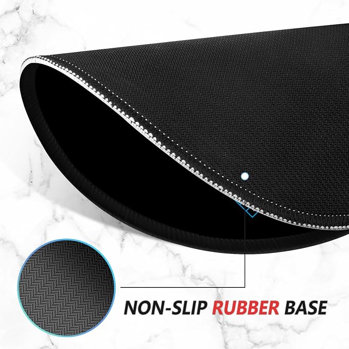 ITNRSIIET Mouse Pad Non-Slip Rubber Base Smooth Surface Stitched Edges - Image 4
