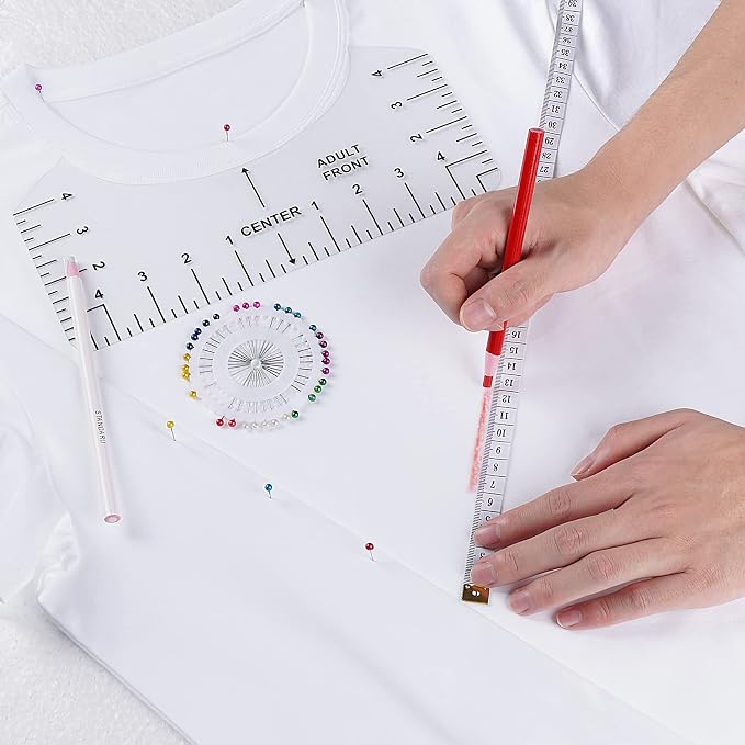 12pcs Tshirt Ruler Guide for Vinyl Alignment, T Shirt Measurement Accessories - Image 7