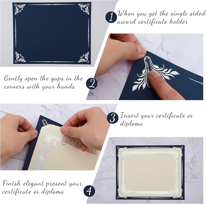 Fainne 50 Pcs Single Sided Certificate Holder Diploma Covers - Image 3