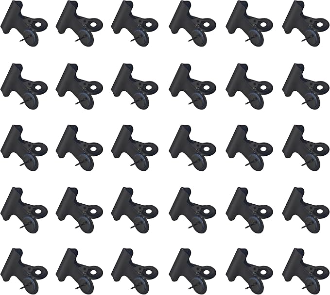 30PCS Black Push Pin Clips, Metal Mini Thumb Tacks by Unknown