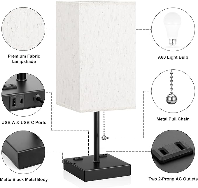 aooshine Medium Table Lamp - Image 4