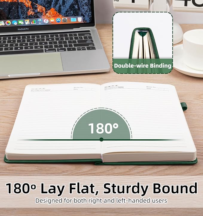 Lined Journal Notebook 365 Pages, A5 Leather Journals - Image 5
