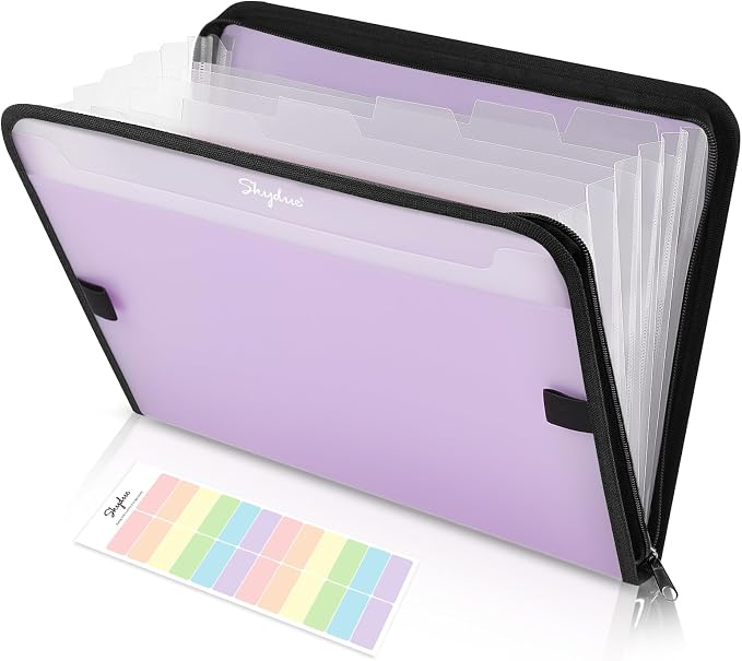 SKYDUE Accordion File Organizer, 7 Pocket Expanding File Folder by SKYDUE