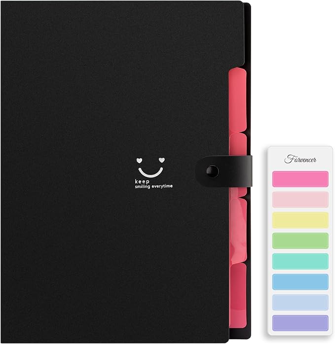 Forvencer Accordion File Organizer, Letter Size, 5 Pocket Expanding File Folder by Forvencer