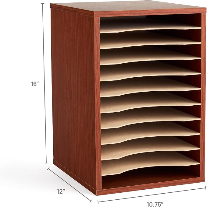 Safco Vertical Literature Organizer, 11 Compartments, Office and Classroom - Image 6