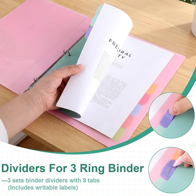 3 Sets of 24Pcs Binder Dividers - Image 3