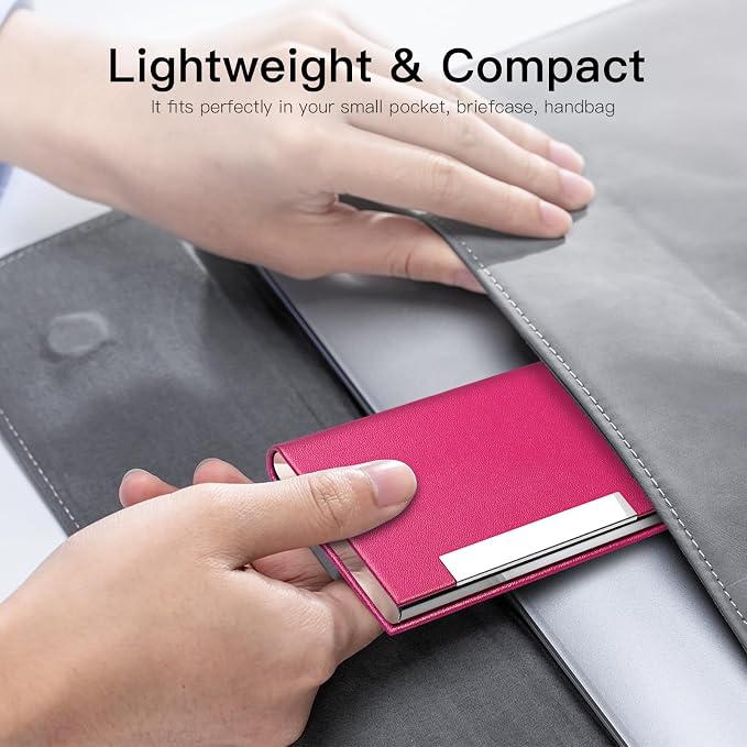 Padike Business Card Holder, Business Card Case Professional PU Leather & - Image 8