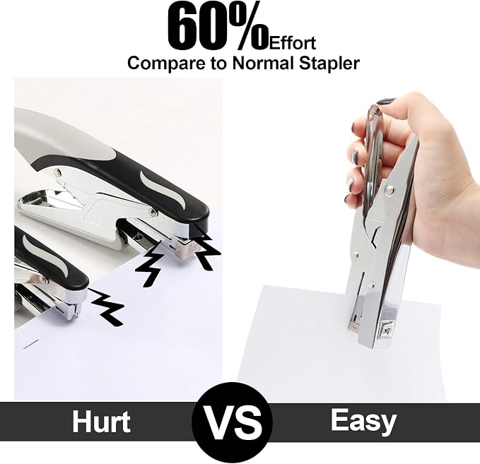 2 PCS Heavy Duty Stapler with 4000 Staples, Plier Stapler 25 Sheets Capacity - Image 3