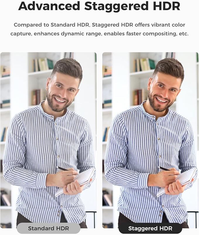 OBSBOT Meet SE 1080P 100FPS Webcam for PC, AI Framing Streaming Camera with 1/2.8" Sensor, Beauty Mode, Gesture Control, Staggered HDR, Web Camera for Desktop Computer, Laptop, Meeting. (Cloud White)