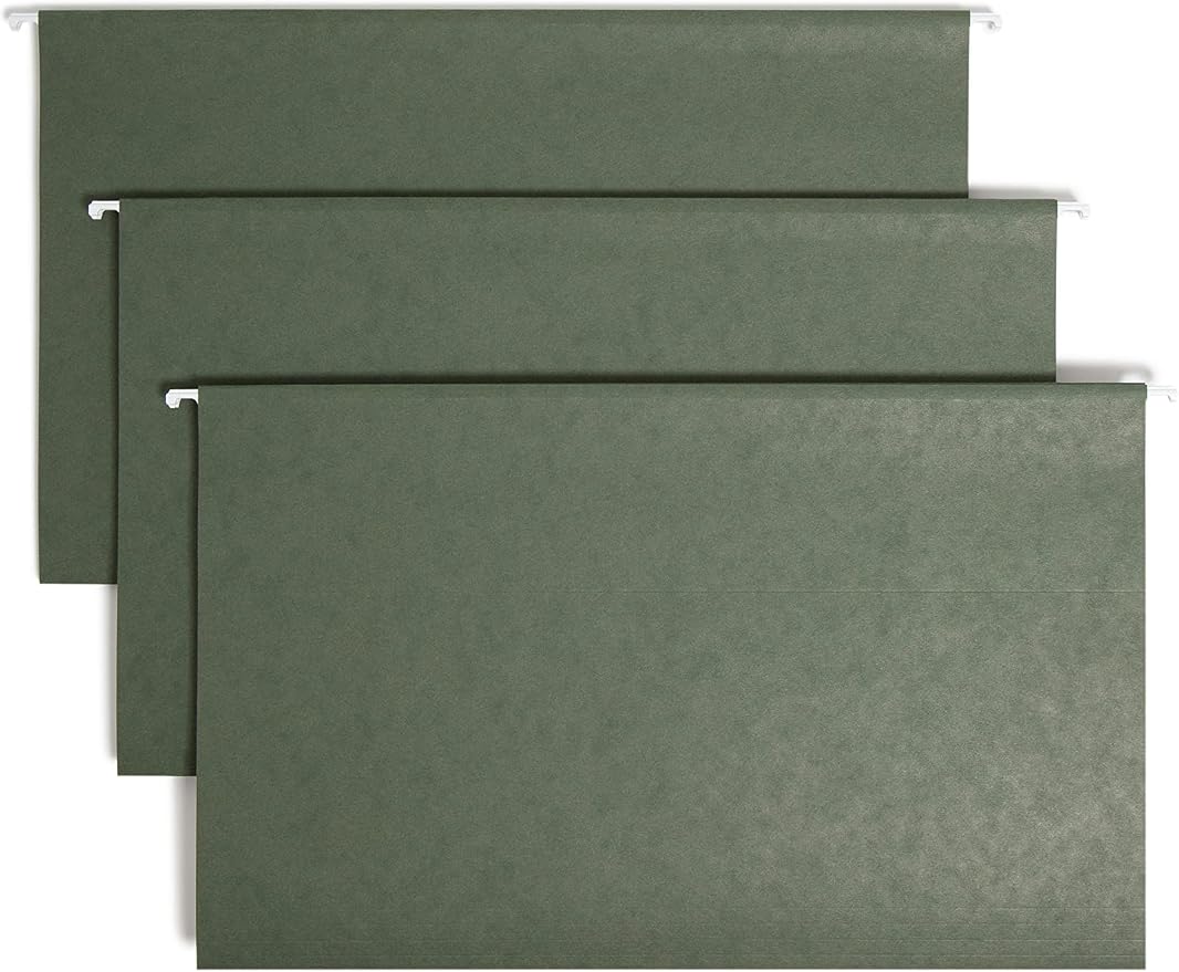 Smead Hanging File Folder with Tab, 1/3-Cut Adjustable Tab, Legal Size by SMEAD