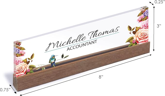 ARTBLOX | Office Personalized Name Plate Flower - Image 3
