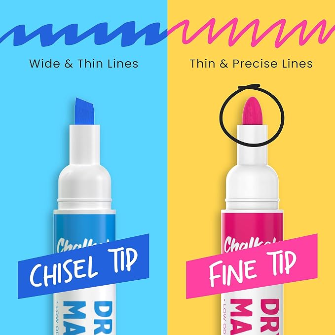 Chalkola Dry Erase Markers Fine Tip Bulk Pack of 60, Thin Point White Board - Image 9
