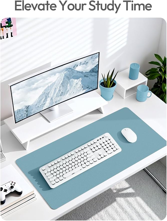 YSAGi Leather Desk Protector, Office Mat, Large Mouse Mat, Non-Slip PU Leather - Image 6