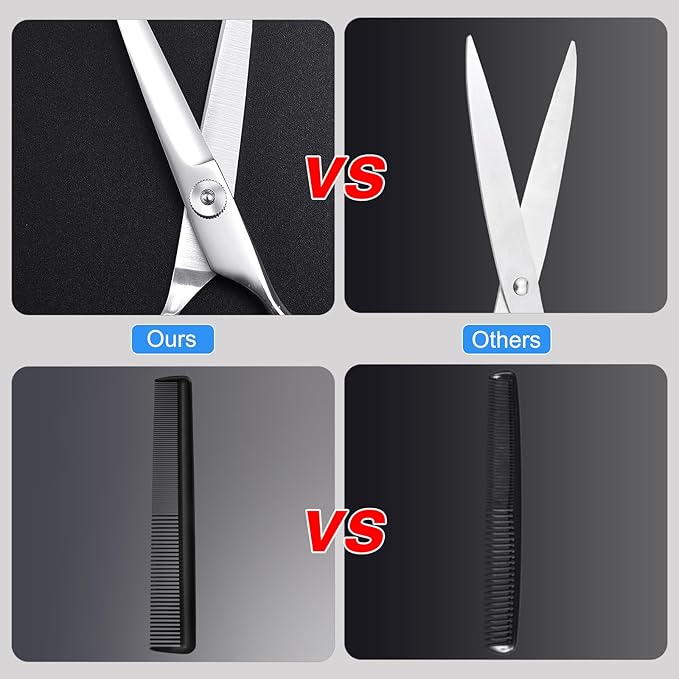 Hair Cutting Scissors, 6.5" Stainless Steel Barber Haircut Shears - Image 5