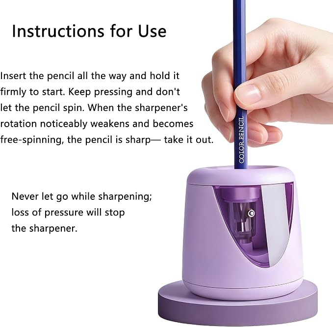 FASTSHARP Electric Pencil Sharpener, 3-5 Seconds Auto Stop, - Image 6
