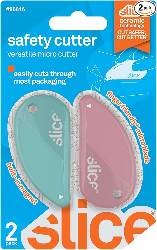 Slice Micro Safety Cutter | Safe Ceramic Box Cutter Lasting 11x Longer than by SliceInc
