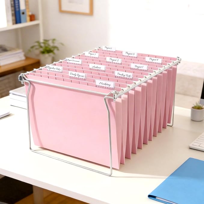 SUNEE 6 Pack Hanging File Folders, Hanging File Folders Letter Size - Image 6
