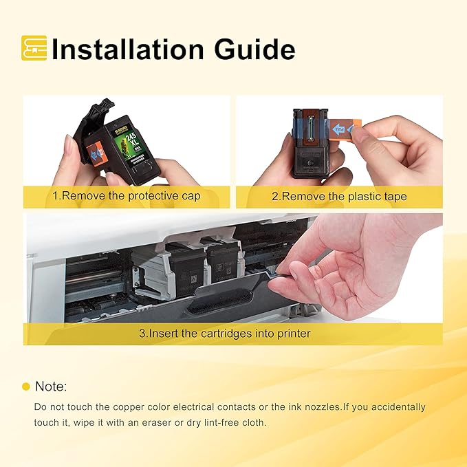 245XL Ink Cartridge Replacement for Canon 245XL Black Ink PG-245XL 245 XL PG-243 243XL for Pixma TR4520 TR4527 MX492 MX490 MG2522 MG2525 MG2920 TS202 TS302 TS3320 TS3322 MG2420 IP2820 (2 Black)-DeskLoop Office