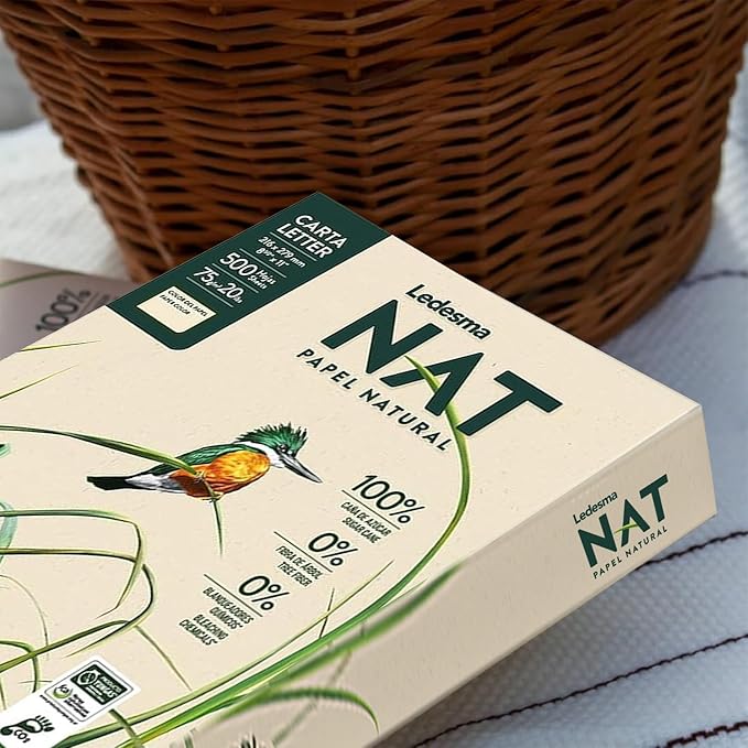 Letter Size 8.5"x11" Sugarcane Pulp Printer Paper - 75 GSM, Unbleached Paper Multipurpose Copy Printer Paper - for All Office & Photocopy Printers, Designs, Crafts (5 Ream)-DeskLoop Office