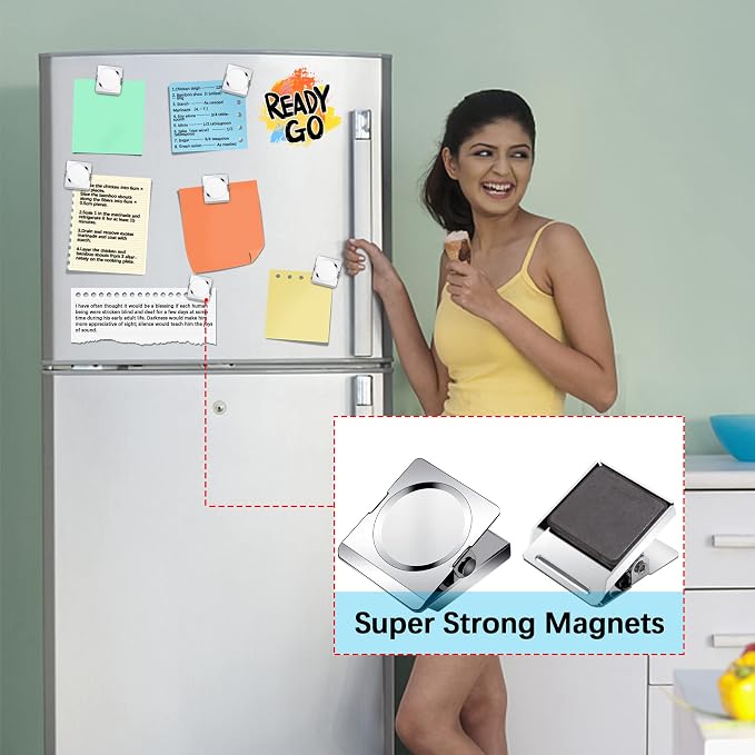 Magnetic Clips, 2.12 inches Heavy Duty Metal Magnet Clips - Image 3