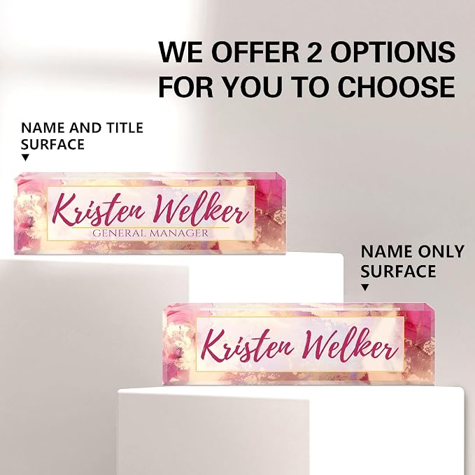 Name Plate for Desk, Desk Name Plate Personalized, Office Decor for Women Men - Image 2