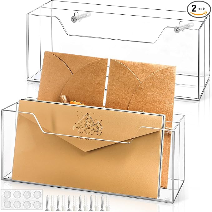 Noamus 2 Pack Acrylic Mail Organizer by Noamus