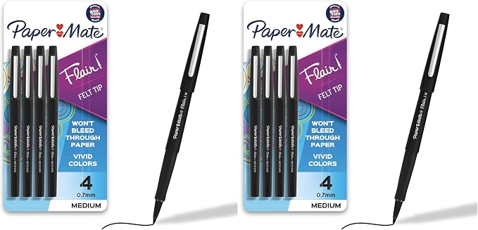 Paper Mate Flair Felt Tip Pens, Medium Point by Unknown