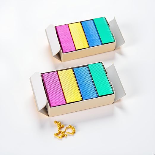 2 Box Mini Color Staples DIY Shop Stapler Refills Standard Book Mini Color - Image 7