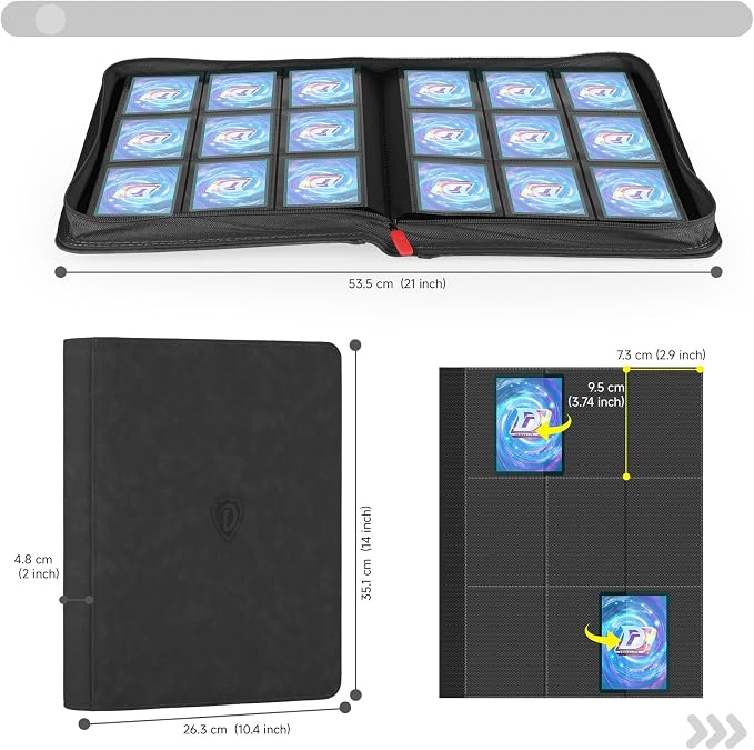 9 Pocket Card Binder, 360 Pockets Trading Card Binder, Double Sided Pocket - Image 3