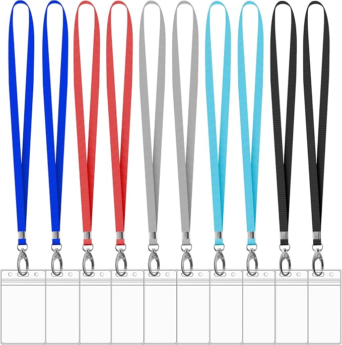 Avorast 10 Pack Vertical ID Card Name Tag Badge Holders by Avorast