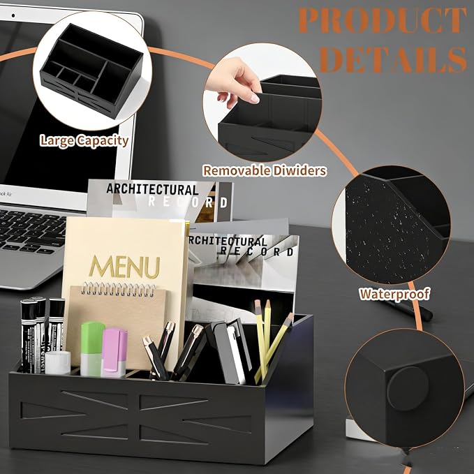 Large Mail Organizer Countertop, Farmhouse Desk and Kitchen Countertop Storage - Image 4