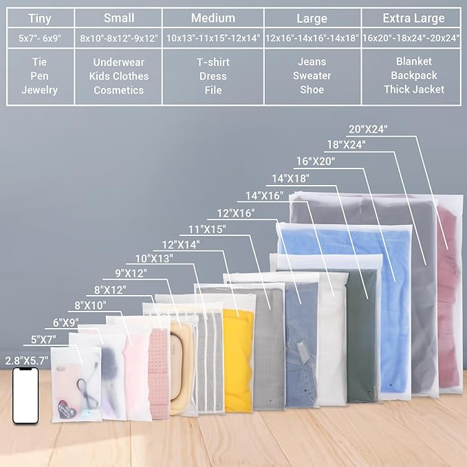 Svaldo Poly T-Shirt Packaging Bags, Resealable Apparel - Image 7