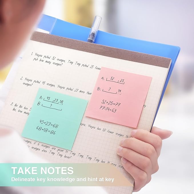 Sticky Notes 3x3inch, 8 Pads Self-Stick Notes, 8 Pastel Multi Colors - Image 4