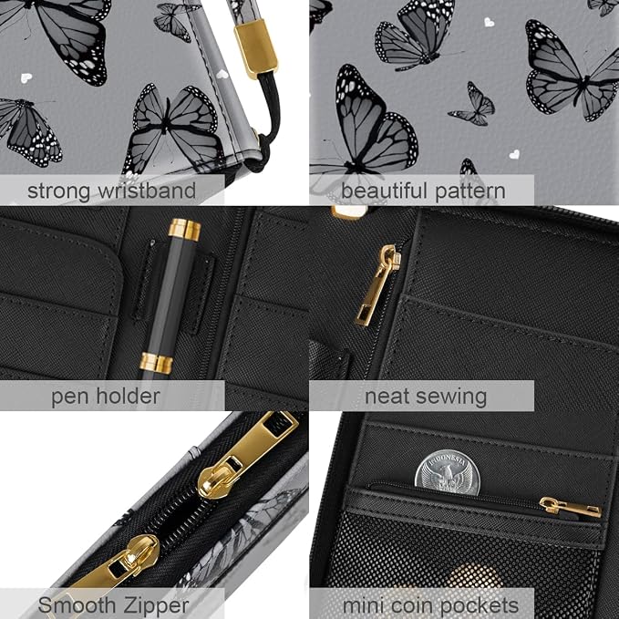 Family Passport Holder Wallet RFID Blocking Document Organizer PU Leather - Image 4