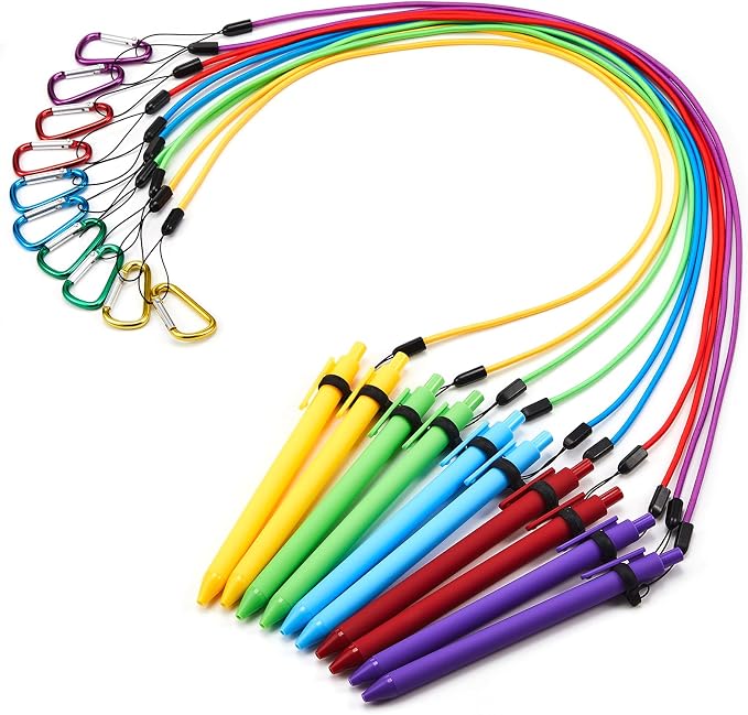 Lewtemi 10 Sets 24 Inch Pen Leash Pen Silicone Lanyard Holder by Lewtemi