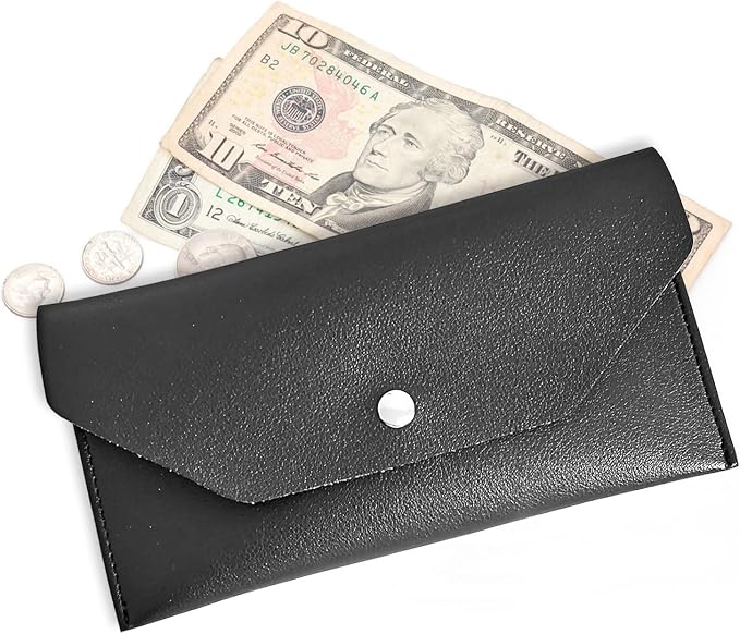Quacc Cash Wallet, PU Leather Cash Envelope, Reusable Waterproof Budget Envelope - Image 3