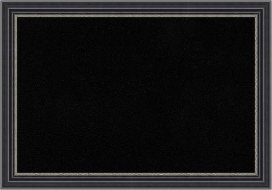Amanti Art Black Cork Board for Wall, 14x20 Vision Board with Black Wood Frame, Small Corkboard Office Decor for Home Organization, Traditional Corkboard Pinboard to Display Items for Home-DeskLoop Office