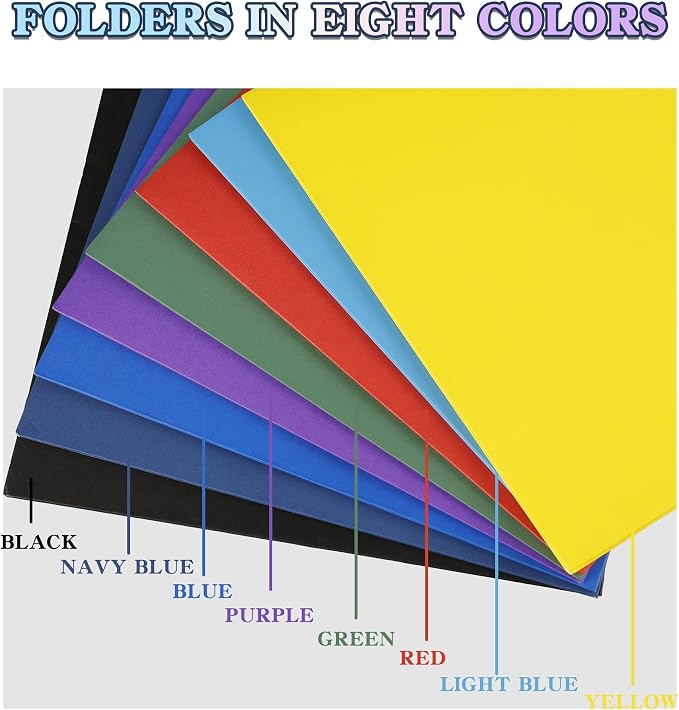 8 Packs Pocket File Folders, File Folders - Image 7