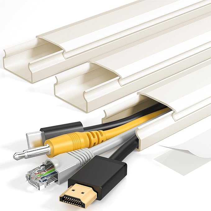 Yecaye TV Cord Hider, 42In Large Cable Hider Beige, Wire Covers by Yecaye
