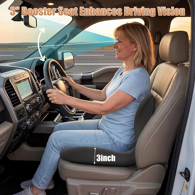 Thick Car Seat Cushion with Lumbar Support - Image 4