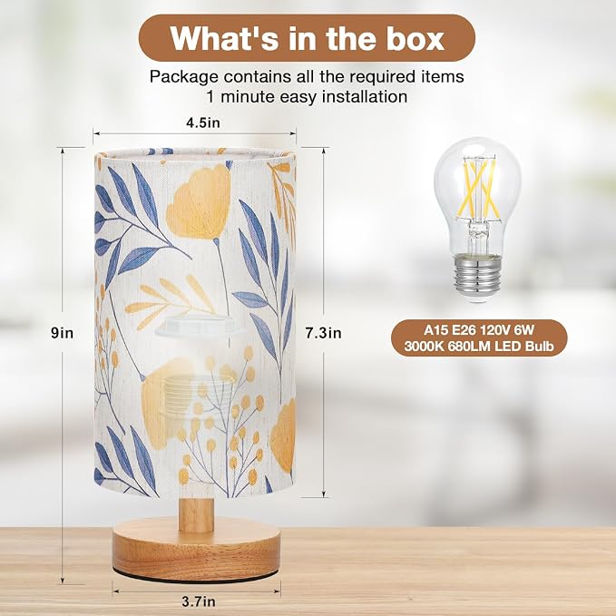 Fenmzee Ginkgo Table Lamp for Bedroom - Image 3