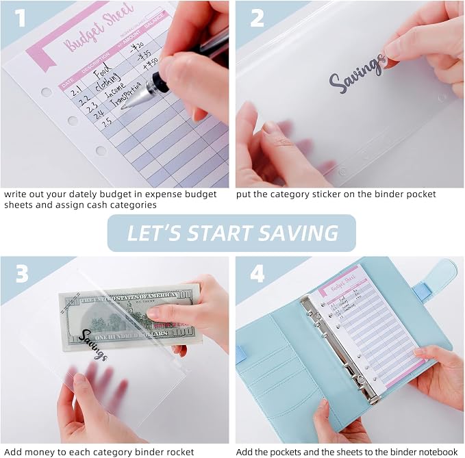 NICOOTH Budget Binder A6 Money Saving Binder - Image 6