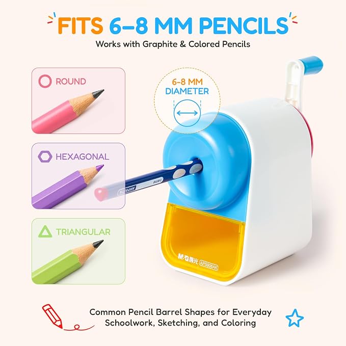 M&G Manual Pencil Sharpener, Hand Crank Pencil Sharpener - Image 5